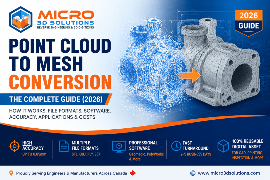 Point cloud to mesh conversion process for 3D scan data — Micro 3D Solutions